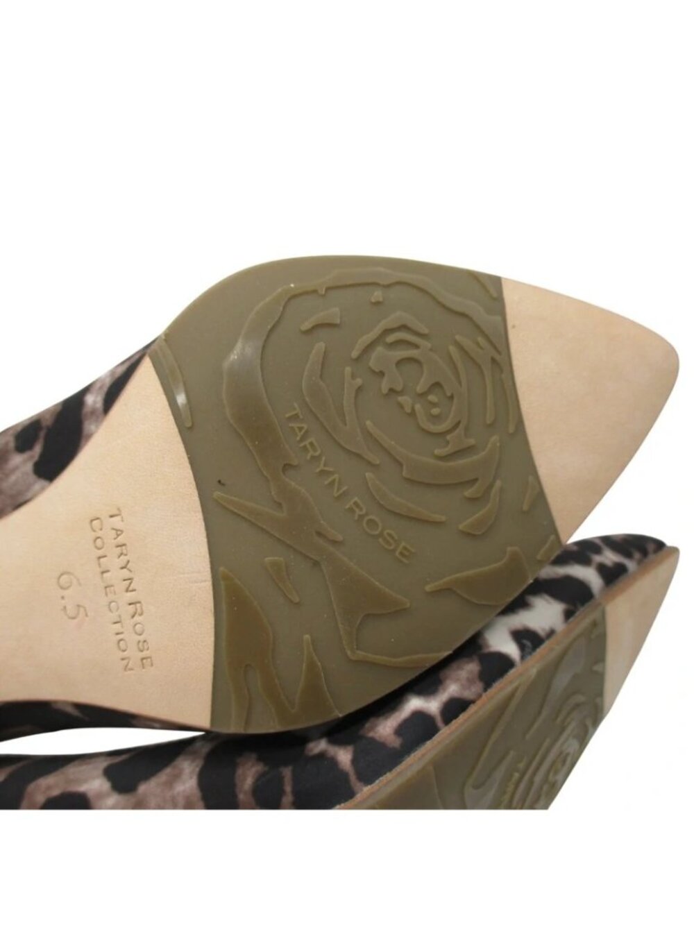 Taryn Rose Collection Stiletto Slip On Women's Leopard Print Pointed Toe 6.5 - Picture 8 of 8